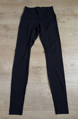 Lululemon Wunder Under High Rise Leggings Black Luon Full Length Size 6 Training Photo 0