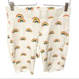 Torrid White Rainbow 1X Plus Size Celebrate Love Print Bike Short Photo 0