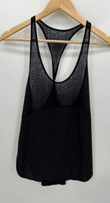 Lululemon Twist & Train Tank Women‎ Size 6 Black Workout Running Training Photo 0