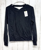Zella Top Women XS Black Scoop Neck Criss Cross Back Long Sleeve‎ Shirt Athletic Photo 0