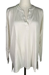 Lou & Grey Signaturesoft Tunic Top Medium Moonlight Ivory Long Sleeve Nordstrom‎ Photo 0