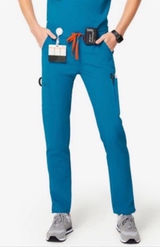 Figs Women's Alps Blue Yola‎ Skinny Straight Leg Scrub Pants Large Photo 0