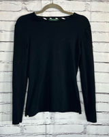 Lauren Ralph Lauren Black Cotton Crew Neck Long Sleeve Top Women’s S Preppy Y2K Photo 0