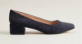 Trenery Navy Blue Suede Kendel Leather Round Toe Midi Heel‎ Size 6.5 Photo 0