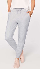 Lululemon Warm Down Jogger 28" Heathered Vapor Light Gray Size 6 Photo 0