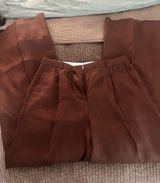 J.Crew Linen Pants Wide-Leg Brown Photo 0