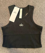 ALO Yoga Black Crop Tank Top Photo 0