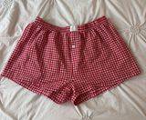 Red Gingham Shorts Photo 0