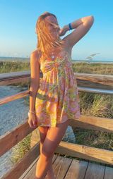 Billabong Romper Floral Yellow and Pink Photo 0