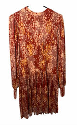 Free People Heartbeats Rust Floral Long Sleeve Dress Photo 0