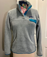Patagonia Women’s Re-Tool Snap-T Fleece Pullover Medium Gray Teal GUC Polartec Photo 0