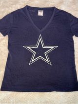 Vintage Victoria’s Secret PINK 5th & Ocean Dallas Cowboys Rhinestone V-Neck Shir Photo 0