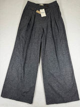 Barbour Veronica Wide Leg Trouser Gray Wool Blend Tweed Pants LTR0370MI11 Size 6 Photo 0