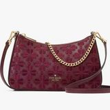 Kate Spade Spade Flower Embroidered Medium Convertible Crossbody #KL955 Photo 0