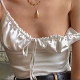 Zaful Sexy Spaghetti Straps Crop Top Women Summer Silk Satin Bow Ruched Camis Tops Sleeveless Backless Female Skinny Camisole Photo 0