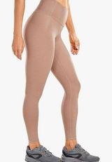 NWT CRZ‎ YOGA Nude Matte Faux Leather Leggings "25 SZ XS Photo 0