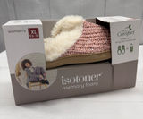 Isotoner NWT Memory Foam Sparkle Evening Sand Pink Foam Hoodback Slippers XL Photo 0