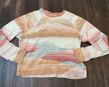 Faherty Mountain Sunset Organic Cotton Raglan Sweatshirt XS Pink Orange Desert Photo 0