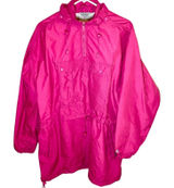 Vintage Roffe Powder Ridge Ski Jacket Windbreaker Hidden Hood 80s Pockets Pink M Photo 0