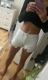 White High Rise Shorts Photo 0