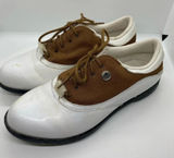 Adidas Spiked Lace Up Women’s White Brown Golf‎ Shoes Size 7 Photo 0