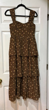 Shop Fruitful Co Brown Floral Midi Dress Photo 0