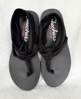 Skechers Womens Size 7 Black Meditation Studio Kicks Yoga Foam Sandals Photo 0