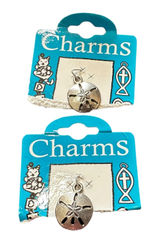 2 Sand Dollar Charms Silver Tone‎ Seaside Beach Nautical Jewelry Making Craft Photo 0