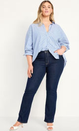 Old Navy Mid-Rise Wow Boot-cut Dark Wash Jeans Denim Casual NWT Size 14 Short Photo 0