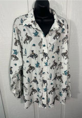 Nylon Apparel Women’s Western Top Size Large EUC Photo 0