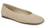 Vince Womens Leah Square Toe Leather Ballet Flats Beige Nude Size 40 US 9 Photo 0