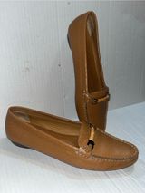 VTG Salvatore Ferragamo tan Leather Horse bit Driving Loafers 7 1/2 C SN 21759 Photo 0
