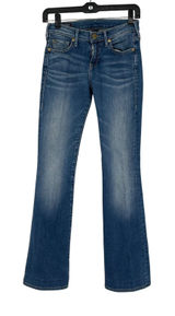 True Religion Nikki Mid Rise Flare Jeans Women Size 26 Blue Denim Y2K Photo 0