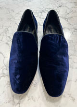 Rebecca Minkoff Navy Blue‎ Velvet Low Heel Loafers Size 7 Photo 0
