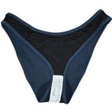 J. Crew‎ Textured curved-waist cheeky bikini bottom in Navy L NWT Photo 0