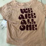 Spiritual Gangster Brown Graphic Crop Top Photo 0