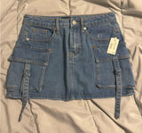 Aeropostale Cargo Mini Denim Skirt Photo 0