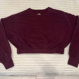 Hollister Burgundy Cropped Sweatshirt Medium Photo 0