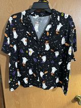 Way to Celebrate Halloween Retro Ghost Witchy Starry Pajamas Size Large NWT Photo 0