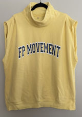 Free People Victory Mock Neck Sleeveless Sweatshirt Yellow Women's Size Large Photo 0