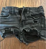 American Eagle Outfitters Jean Shorts Black Ripped Photo 0