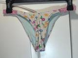 Blackbough Swim Bikini Bottoms Women Small Cream‎ Floral Smocked Side Cheeky Photo 0