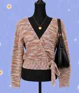 Vintage Y2K Boho Cottagecore Nine West Chunky Wrap Knit Sweater Size XS 🤎 Photo 0