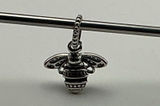 Pandora 398840C01 Sparkling Queen Bee Pendant Sterling Silver CZ Retired Photo 0