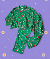 Peanuts Snoopy Christmas Cotton Pajama Set Green size XL 💚 Photo 0