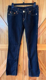 True Religion World Tour Johnny Womens 27 Black Pants Straight Leg (2095) Photo 0