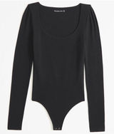 Abercrombie and Fitch Bra-Free Cotton-Blend Seamless Fabric Scoop Neck Bodysuit Photo 0