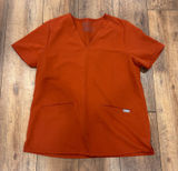 Figs Top Womens Size L Auburn Orange Technical Collection Casma Scrub Top FW1100 Photo 0