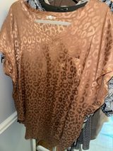 Boutique Leopard Short Sleeve Top Large Photo 0