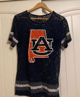 Auburn University Tigers Lace Top Gameday Couture Blue Women's Xtra Small XS Photo 0